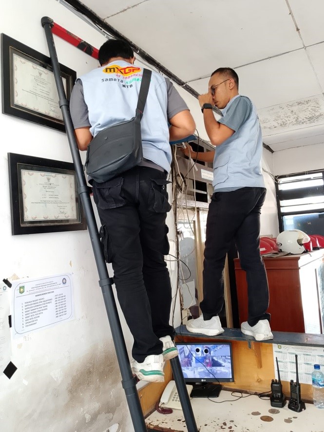 Restart alat access point beserta Router di Pemadam