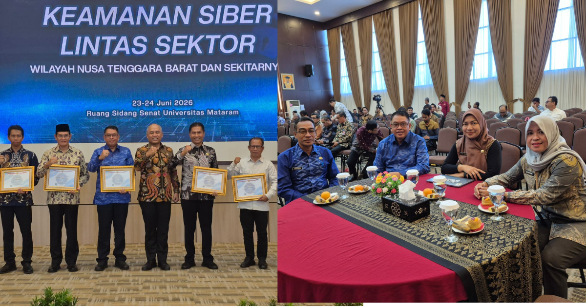 Diskominfotiksandi Sumbawa Hadiri Penyerahan STR TTIS dan Ikuti Bimbingan Teknis Penanganan Insiden Siber di NTB